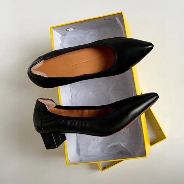 Niche Morbida Pelle di Pecora Comoda Nonna Adatta per la Corsa, Tacco Grosso Sh, Dimagrante, Punta Chiusa da Donna Singola_voghion.com