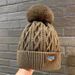 Winter new cashmere warm woolen hat cold hat fashion simple face small knitting_voghion.com