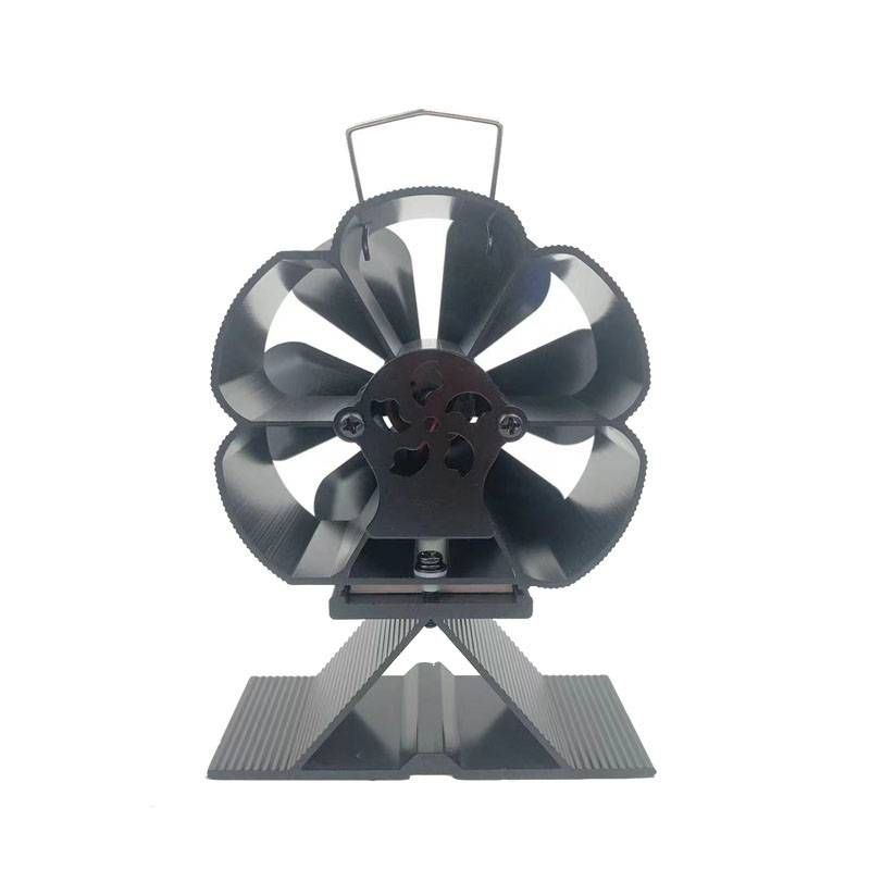 Ventilador de chimenea de 6 aspas alimentado por calor para estufa de leña, no eléctrico, aleación de aluminio_voghion.com