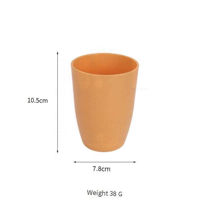 Copo de escova de dentes de palha de trigo ecológico - Copo de vidro para banheiro de hotel, para viagens e casa (biodegradável e sem BPA)_voghion.com