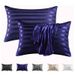 Satin Stripe Jacquard Pillowcase Envelope Closure For Hair & Skin Care (Set Of 2)_voghion.com