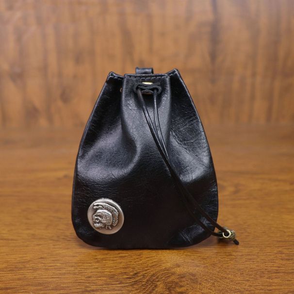 Simple Leather Retro Storage Bag 2025 New Leather Rope Coin Wallet Small Wallet Wallet Suitable For Women / Men Leather Coin Bag_voghion.com