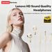 Originele Lenovo Y106 bedrade oordopjes, in-ear inline bediening, hoofdtelefoon, 3,5 mm USB type C, ruisonderdrukking, stereo muziek oordopjes met microfoon_voghion.com