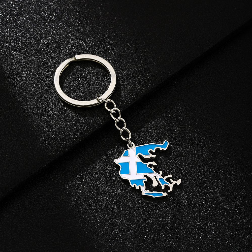 Schlüsselanhänger mit griechischem Öltropfen-Anhänger – Retro-Ethno-Deko-Accessoire aus Edelstahl für Männer und Frauen_voghion.com