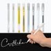 Gel Pen Highlighter Set - Metallic Gold, Silver & White Ink For Art, Sketching, Fabric & DIY Projects - Waterproof, Smudge-Proof, Fine Tip_voghion.com