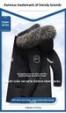 2025 Winter New White Duck Down Men's Down Jacket Medium And Long Thickened Warm Fashion Large Fur Collar Casual Jacket_voghion.com