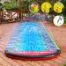 Inflatable PVC Water Slide With Sprayer Outdoor Slip Slide For Kids Adults Double Lane Splash Pool Wave Board Included_voghion.com