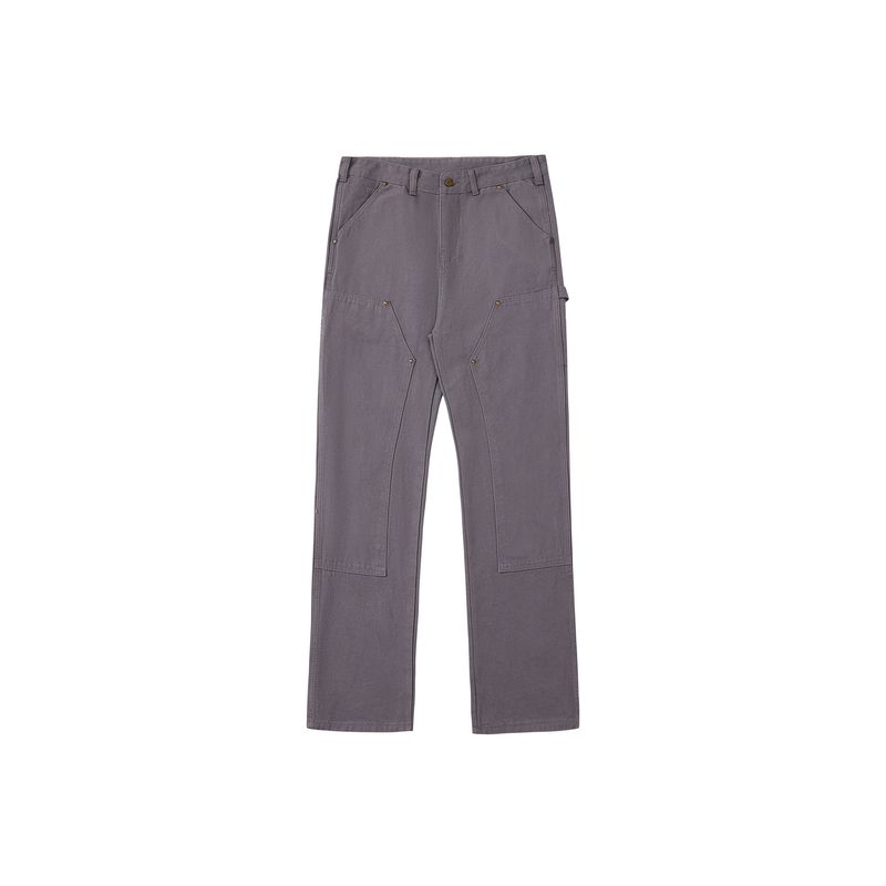 Herrenbekleidung Vintage Washed Distressed Knie Canvas Overalls Gravel Lime Logging Pants Hose Vibe_voghion.com