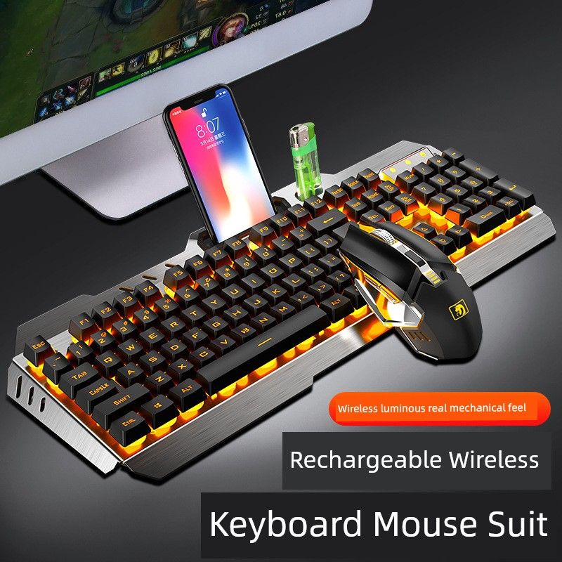 K670 Mamba Snake Drahtlose Tastatur Und Maus Set Wiederaufladbare Notebook Desktop-Computer E-Sport Spiel CF_voghion.com