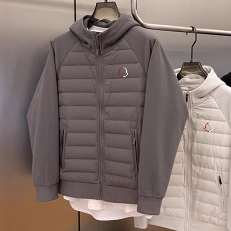Men's Clothing 24 New Winter Men's Trendy Thin Loose Versatile Casual Small Logo Offset Printing Hooded Coat Jackets_voghion.com