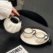 Artistic Ceramic Folded Tea Set – Modern 1 Teapot & 2/4 Cups With Tray (Gift Box Option, Trendy Home Decor & Premium Corporate Present)_voghion.com