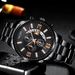 Neue Mode Luxus Edelstahl Uhr für Männer Schwarz Quarz Armbanduhren Business Casual Große Zifferblatt Uhr Männliche Uhr Relogios Masculinos_voghion.com