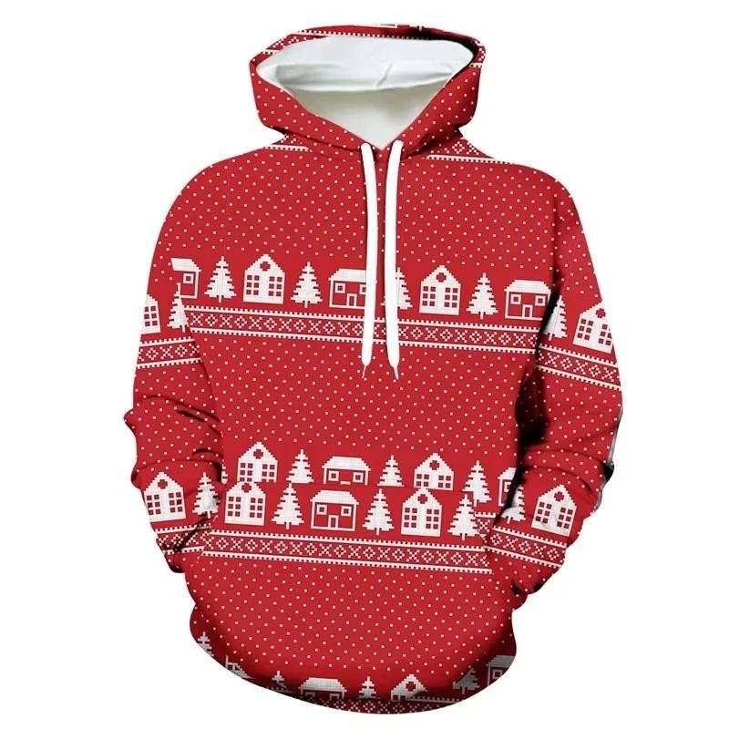 Men's Clothing 3D Printed Christmas themed pattern Hoodie Men's Streetwear Men's Oversized Hoodie Pullover Men's Autumn Hoodie_voghion.com