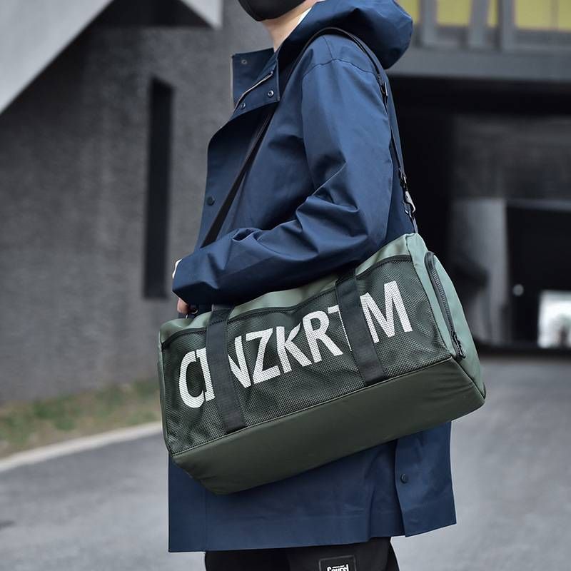 Bolsa de viagem de lazer masculina, bolsa de tendência, grande capacidade, bolsa de ombro à prova d'água, bolsa de fitness_voghion.com