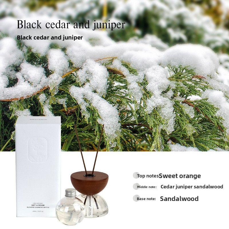 Premium Reed Diffuser – Black Cedar & Juniper / Teak Aromatherapy (200ml, 60-90 Days Lasting, Luxury Home Fragrance Gift Set)​_voghion.com