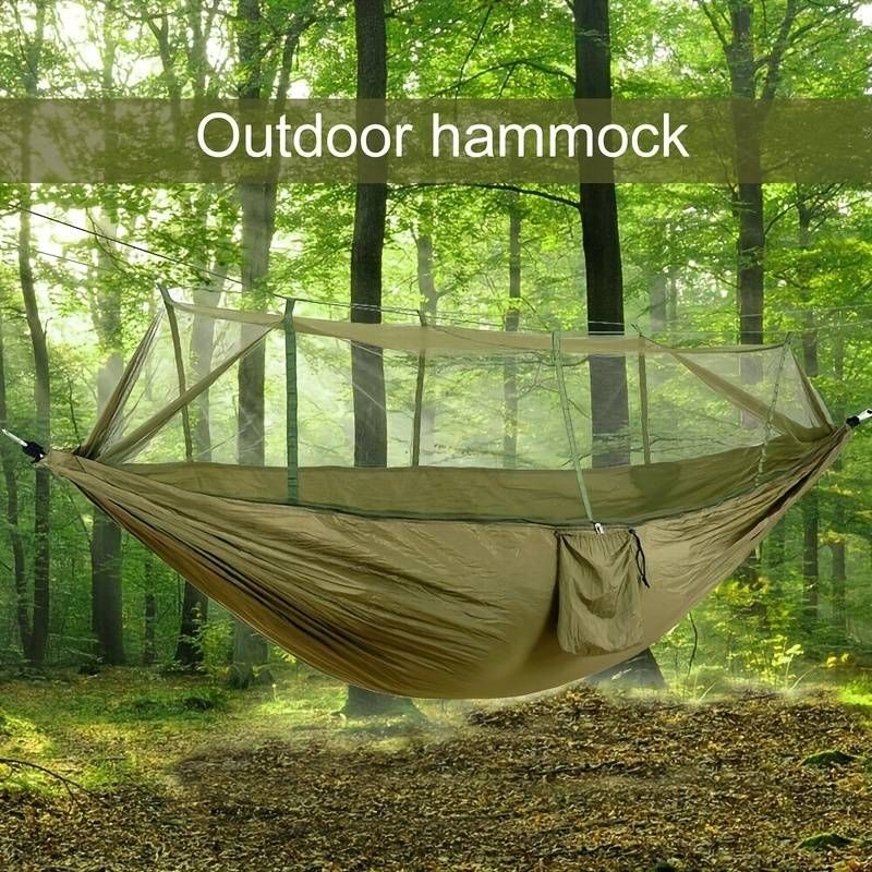 2025 Geüpgradede ultralichte kampeerhangmat met klamboe | Dubbellaags anti-muggen- en insectennet | 0,8 kg draagbare hangmat_voghion.com