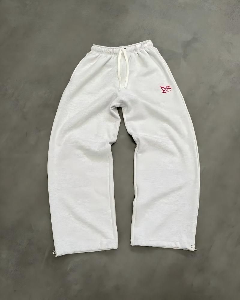 Herenkleding Retro High Street Casual Persoonlijkheid Trekkoord Print Losse Sportbroek_voghion.com