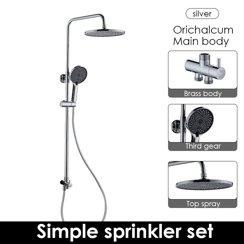 Duschset mit Regenduschkopf aus massivem Messing für Badezimmer (inkl. Mischbatterie)_voghion.com