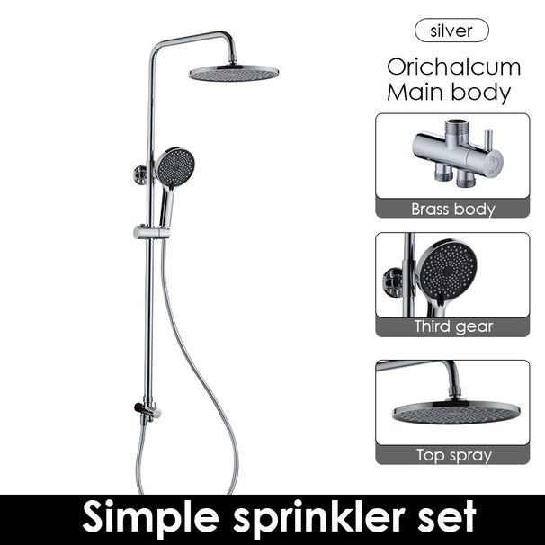 Duschset mit Regenduschkopf aus massivem Messing für Badezimmer (inkl. Mischbatterie)_voghion.com