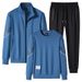 Casual Sports Suit For Men, Spring And Autumn Cardigan Jacket With Stand Collar, Long Sleeve Youth Plus Size Sweatshirt,_voghion.com
