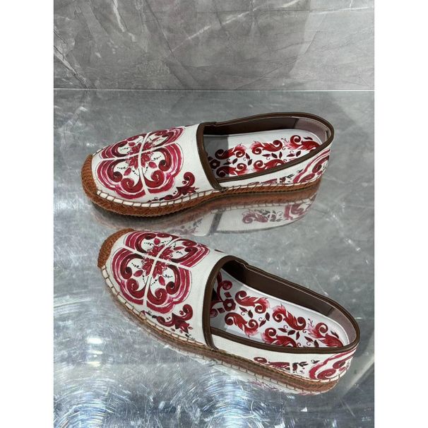 Scarpe basse da donna con motivo stampato in corda di iuta_voghion.com