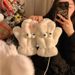 2025 Cute 3D Cartoon Plush Gloves With Neck Hanging And Thickened Velvet For Autumn And Winter_voghion.com