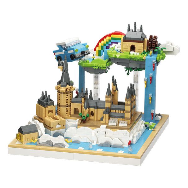Ny Micro Mursten By Kreativ Middelalderlig Magic Castle-serie Skole Arkitektur Model Byggeklodser Gaver Legetøj Børn Voksne_voghion.com