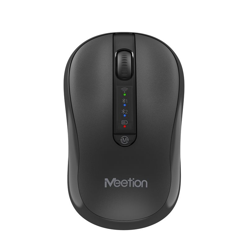 MEETION BTM185R Wireless Dual Mode Mouse With Battery Indicator, Rechargeable, 2400DPI, Ergonomic Design For Laptop/Desktop_voghion.com