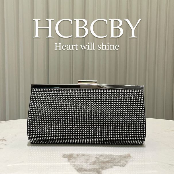 Sac de soirée noir de luxe avec strass scintillants pour femme, pochette élégante et stylée, sac cheongsam élégant de célébrité_voghion.com