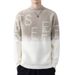 Herrenbekleidung Halber Rollkragenpullover aus Nerzfleece Herren Herbst und Winter Lässiger Bottom Line Pullover Trendy Einfacher Hübscher Pullover_voghion.com