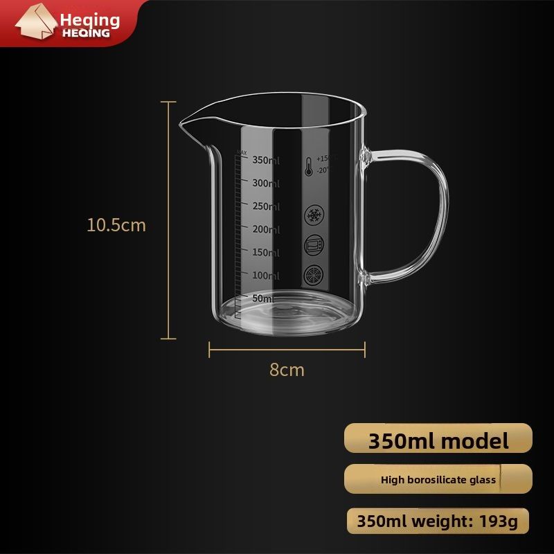 Graduated Glass Milk Microwaveable Heating Kitchen Baking Measuring Household Simple Heat-Resistant Water Cup_voghion.com