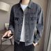 Men's Clothing Casual Denim Trendy Tops Handsome Jacket_voghion.com