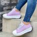 low-top single shoes women's thick-soled canvas shoes front lace-up platform sole large size women's shoes in stock_voghion.com