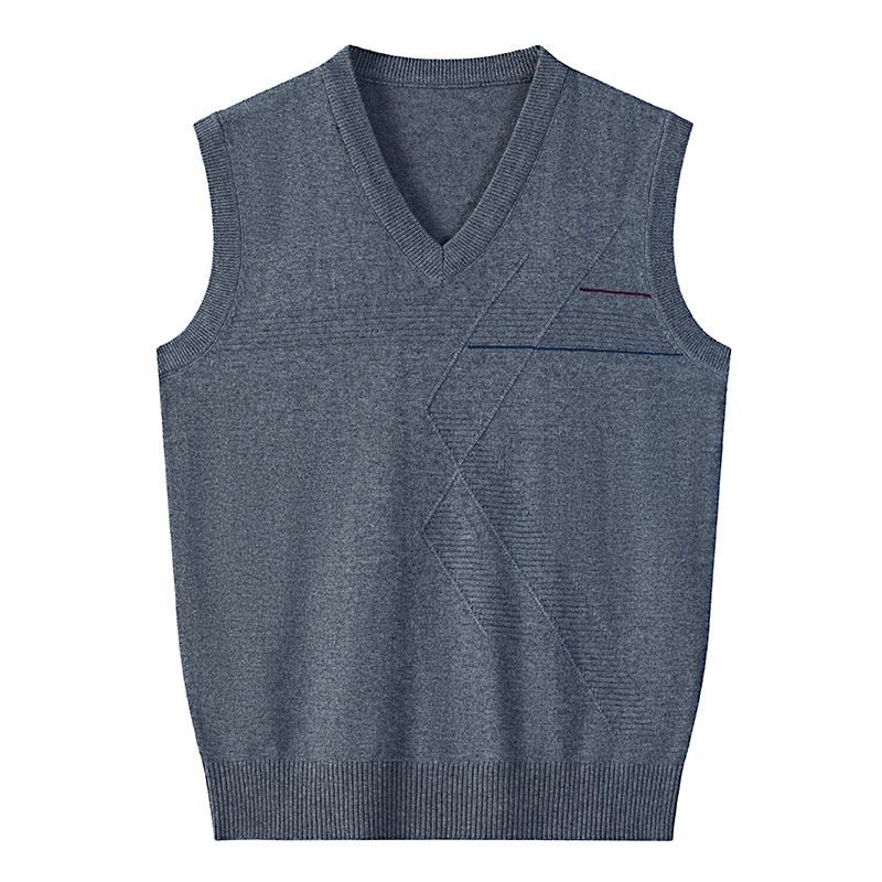 Herrenbekleidung Herbst und Winter Neue Wollweste Herren Ärmellose Pullover Weste Weste Papa Herbst und Winter Innenweste Großhandel_voghion.com