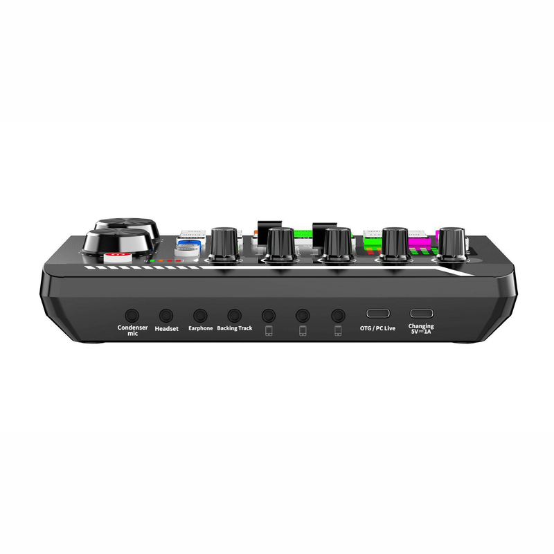 F998 Sound Card Microphone Sound Mixer Live Sound Card Mixer Board Sound Card Audio Mixing Console Amplifier_voghion.com