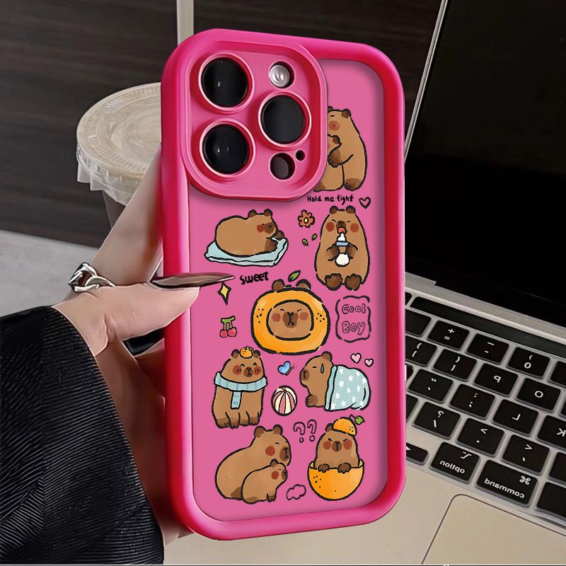 Funny Cartoon Capybara Soft Phone Case til Xiaomi Redmi Note 13 12 11 Pro Plus 4G 5G 12S 11S 10S 10 9 9S Redmi 14C 13C 12C A3 12_voghion.com