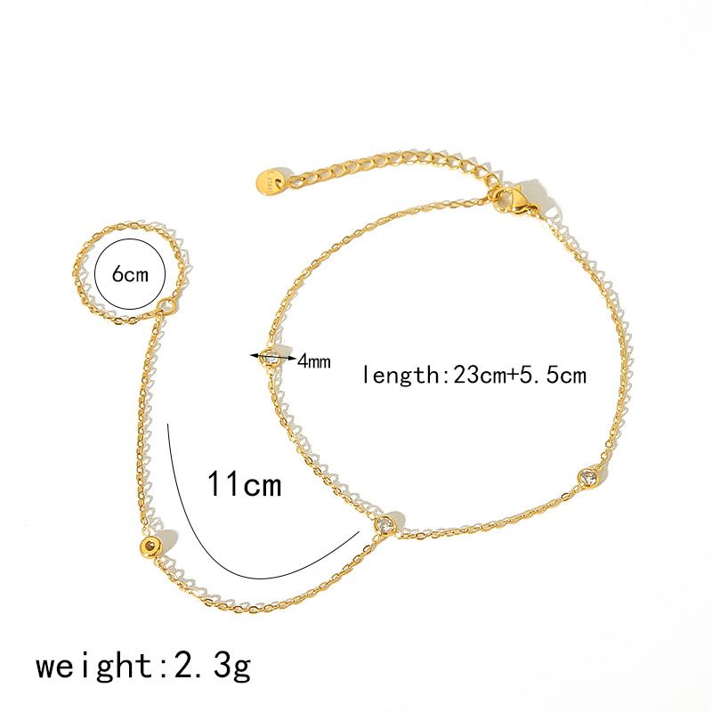 Titanium Steel Inlaid Diamond Zircon Ankle Chains For Girls With A High-end Feel That Does Not Fade, Pure Desire Cosplay_voghion.com
