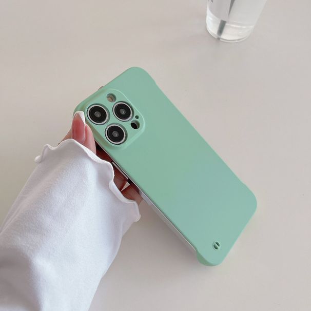 Ultradünne rahmenlose Hartschale für iPhone 14 13 12 11 Pro Mini X Max XS XR 8 7 Plus Candy Color Linsenschutz stoßfeste Abdeckung_voghion.com