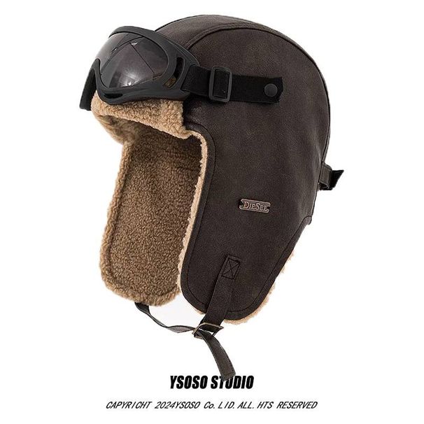 Cappello invernale da cacciatore - Berretto antivento con paraorecchie per sci e equitazione (retrò e termico)_voghion.com