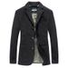 Giacca lunga in cotone da uomo – Cappotto casual oversize con colletto a punta (nero, verde militare, cachi, blu navy, + opzioni con fodera in flanella)_voghion.com