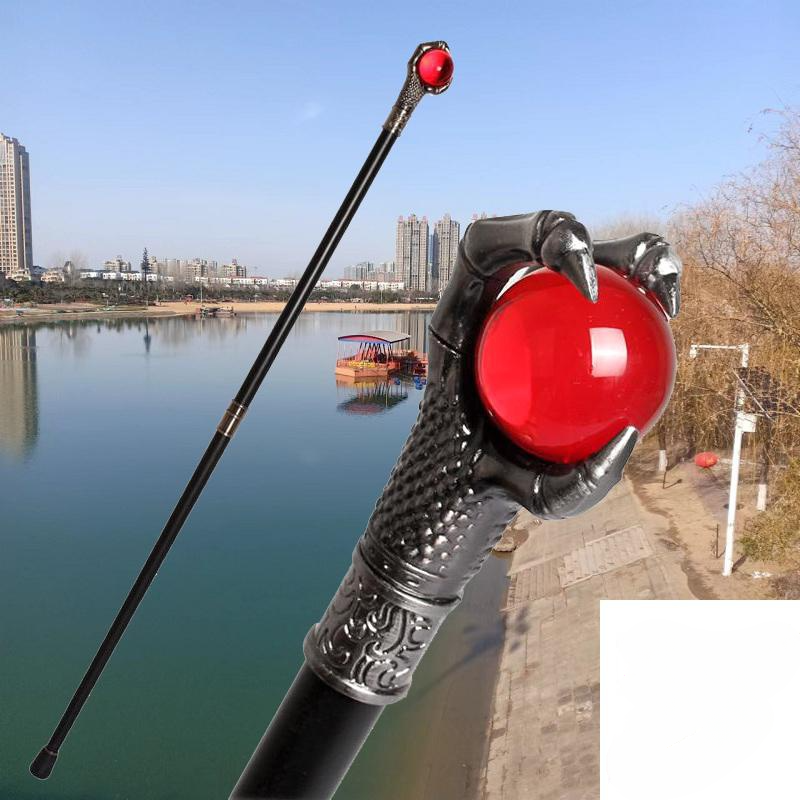 Dragon Claw With Red Ball Walking Stick Man 2024 Fashion Party Walking Canes Women Elegant  Sticks Vintage Cosplay Walking Cane_voghion.com