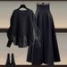 Women's Clothing Autumn Suits Large Size Two Piece Tops Temperament Slim Skirt Two Piece Suit_voghion.com
