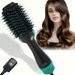 Escova secadora de cabelo 3 em 1 e volumizadora, escova de ar quente de uma etapa para alisar e ondular, tecnologia de íons negativos para uso em salão de beleza em casa_voghion.com
