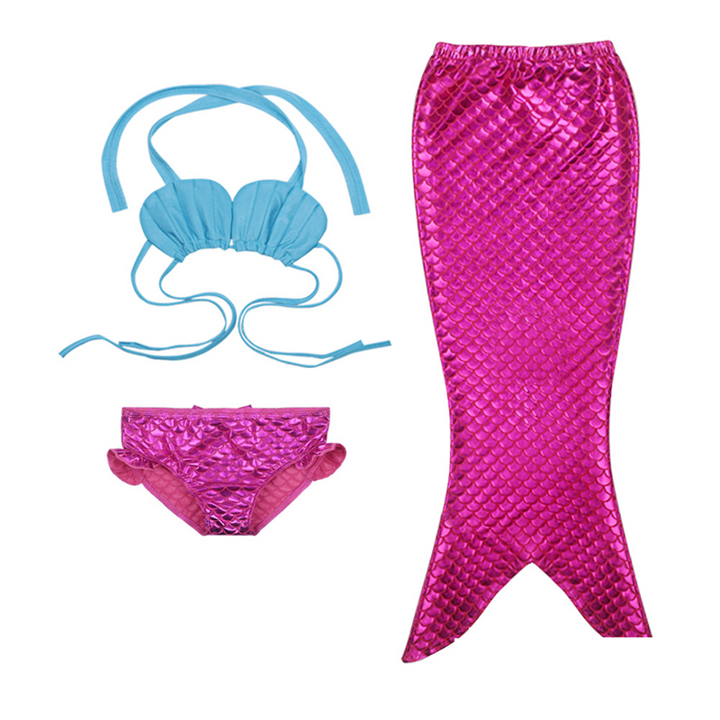 Mother&Kids kinderbikinibadpak, driedelig split-zeemeermin-badpak voor kinderen_voghion.com