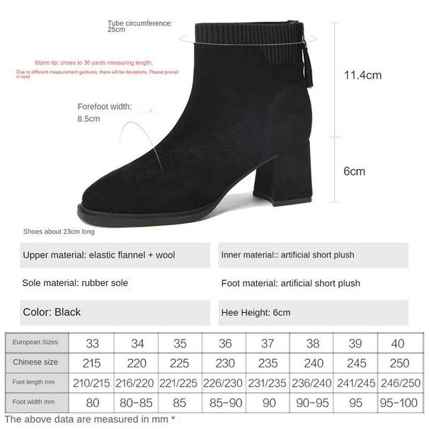 Cameido 2024 New High-heeled Boots, British-style Chunky-heeled Ankle Boots for Autumn and Winter, Fleece-lined Slim Boots for Autumn and Winter_voghion.com