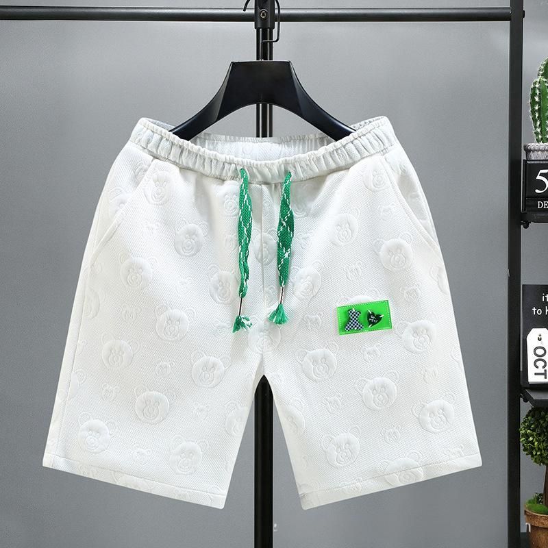 Men's Clothing Sports Shorts Steel Printed Pants Trendy Straight Loose Casual Pants_voghion.com