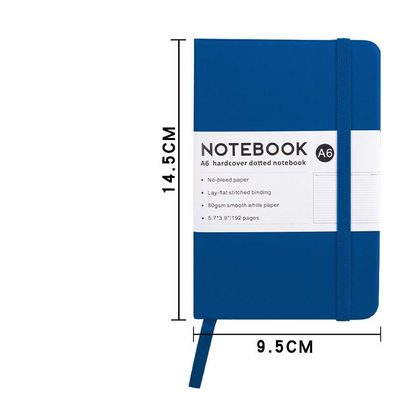 Notebooks A5 Hard Cover Strap Notebook Business Office PU Notepad Elastic Band Diary Can Print Logo_voghion.com