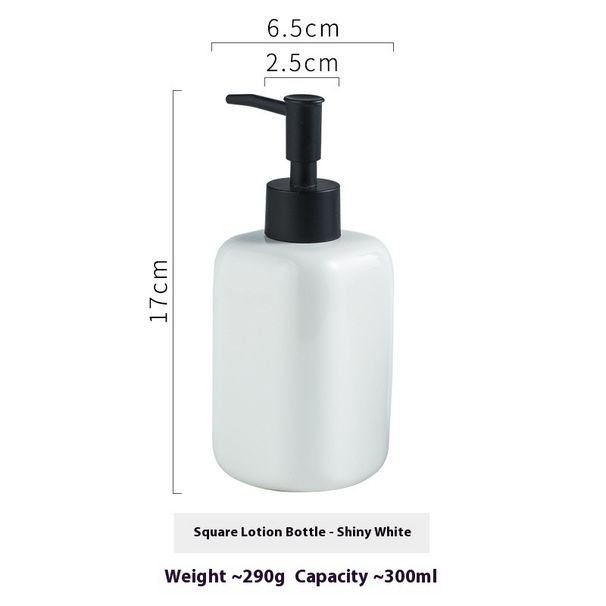 Ceramic Soap Dispenser – Matte & Glossy Finish Pump Bottle For Hand Wash, Shampoo & Sanitizer (Square/Round, Multi-Color)_voghion.com