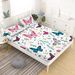 Beautiful Butterfly Pattern Three Piece Bed Sheet Set Digital Printing Bed Sheet Bedding Set For Adults And Children_voghion.com