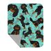 Black and Tan Cavalier King Charles Spaniel Quilted Blanket 50x60 Artwork Pattern Quilted Throw Blanket for Bed, Couch, Sofa, Soft and Lightweight_voghion.com